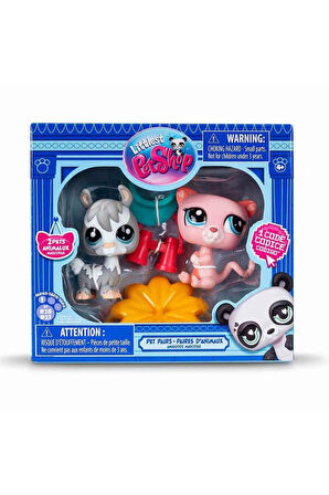 Hasbro Littlest Petshop Figür Minişler 2'li Paket Hayvanlar Lama-Pembe Panter 00509 (KOLİ İTEMİ S00005264)