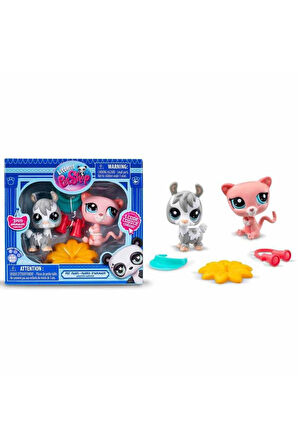 Hasbro Littlest Petshop Figür Minişler 2'li Paket Hayvanlar Lama-Pembe Panter 00509 (KOLİ İTEMİ S00005264)