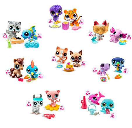 Hasbro Littlest Petshop Figür Minişler 2'li Paket Hayvanlar At-Mavi Kuş 00529 (KOLİ İTEMİ S00005264)