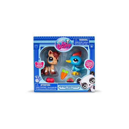 Hasbro Littlest Petshop Figür Minişler 2'li Paket Hayvanlar At-Mavi Kuş 00529 (KOLİ İTEMİ S00005264)