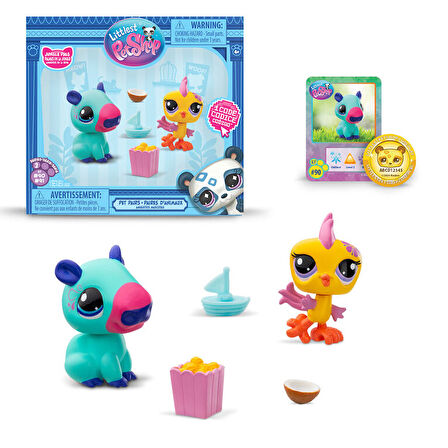 Hasbro Littlest Pet Shop 2'li Paketa 00585 G7#90 KAPİBARA-SARI KUŞ