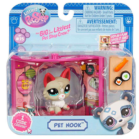 Sunman Littlest Pet Shop Minişler Figür Set Pet Nook G7#25 Kurt GRİ 00591