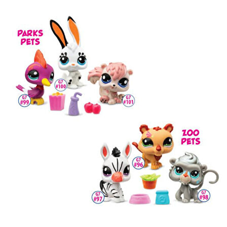 Hasbro Littlest Pet Shop 3'lü Figür 00598 G7#96-97-98