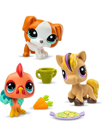 Hasbro Littlest Pet Shop 3'lü Figür 00617 G7#163-164-165