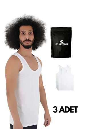 3'lü Paket Erkek Atlet Pamuklu