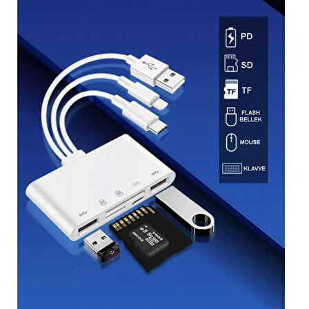 NK1032 NK1032 Pro USB+Tip-C+ligtning=>USB+SD/TF ad