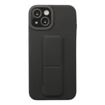 Apple iPhone 14 Plus Kılıf Mega Standlı Silikon - Siyah