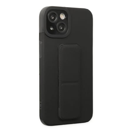 Apple iPhone 14 Plus Kılıf Mega Standlı Silikon - Siyah