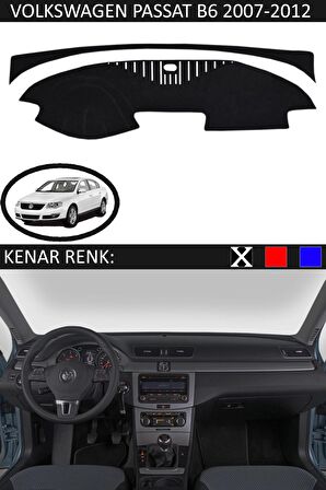 GUERRINO Torpido Koruma Halısı Siyah Kenar Renk Siyah Volkswagen Passat B6 2007-2012 ile Uyumlu