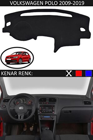 GUERRINO Torpido Koruma Halısı Siyah Kenar Renk Siyah Volkswagen Polo 2009-2019 ile Uyumlu