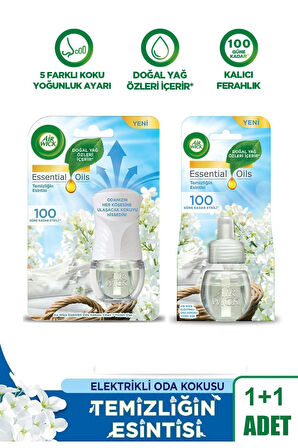 AirWick Elektrikli Oda Kokusu Seti Temziliğin Esintisi (1 Kit 1 Yedek)