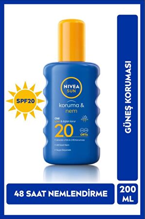 Nivea Sun Koruma & Nem Spray Spf20 200 Ml