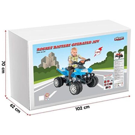 PİLSAN Rocket Roket Akülü Atv 12V Mavi