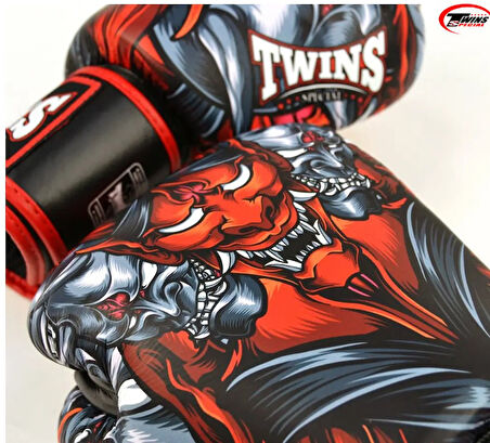 Twins FBGVL3-58RD Kabuki Boks Eldiveni Deri Muay Thai Eldiveni