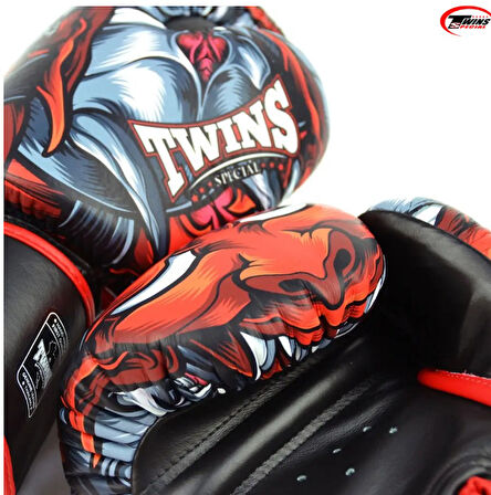Twins FBGVL3-58RD Kabuki Boks Eldiveni Deri Muay Thai Eldiveni