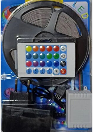 Rgb Şerit Led Seti ( 5 Mt Rgb Led Kumandalı Şerit Led Seti 