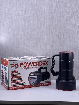 powerdex Pd-7800 50W 5000 Lümen Şarjlı El Feneri