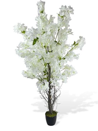 Yapay Ağaç Beyaz Begonvil Ağacı 150*60cm Doğal Görünümlü Yapay Ağaç 