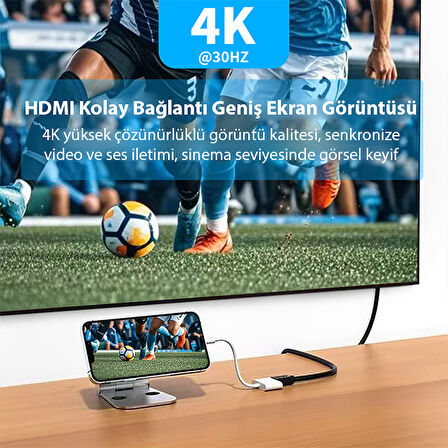 ALLY Type C To 4k Hdmı 100w Type C Çevirici İPhone 15 İPhone 16 Android