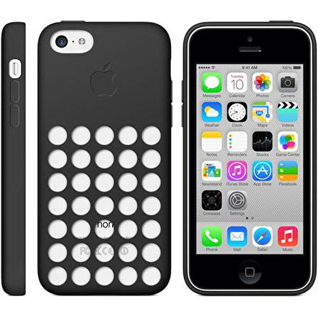 OUTLET Apple iPhone 5C Kılıf Orjinal MF040ZM/A - Siyah Outlet
