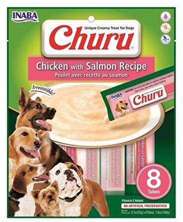 Ciao Churu Somonlu ve Tavuklu Tamamlayacı Köpek Ödül Maması 8x20 Gr