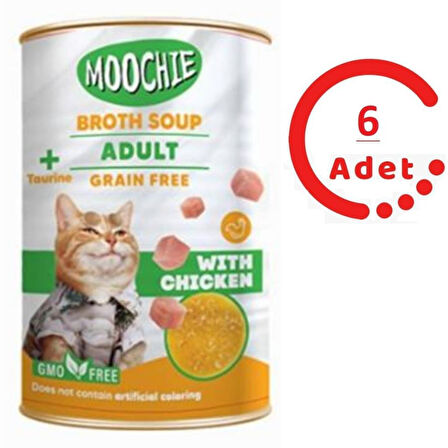 Moochie Tavuklu Yetişkin Kedi Çorbası 135 ML x 6 Adet