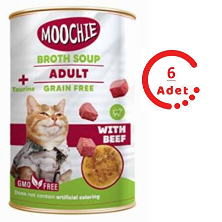 Moochie Dana Etli Yetişkin Kedi Çorbası 135 x 6 Adet