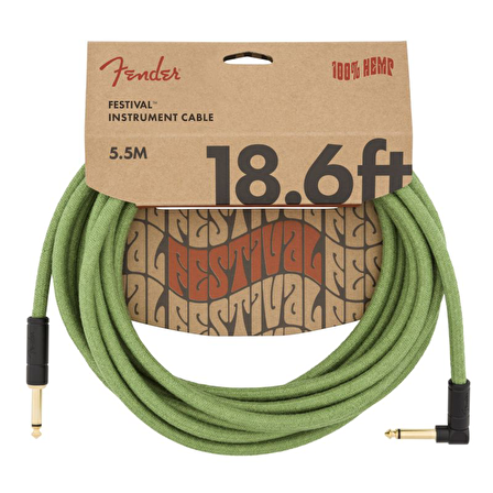 Fender 18.6 ANG CABLE PURE HEMP GRN