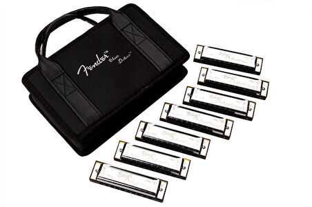 Fender Blues Deluxe Harmonicas 7-Pack with Case Mızıka Seti