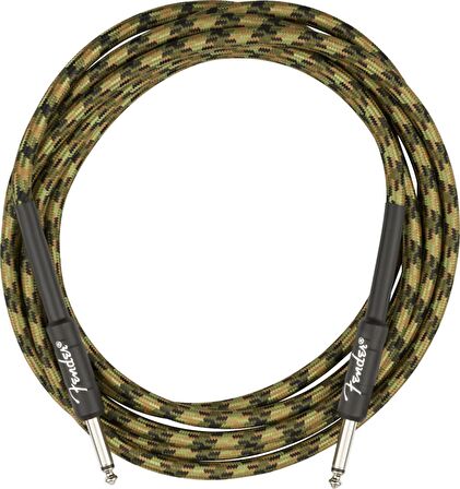 Fender Professional Series Camo Instrument Cables Winter Camo 5.5 metre Enstrüman Kablosu