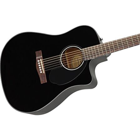 Fender CD-60SCE WN BLK Elektro Akustik Gitar (KILIF+ASKI+JAK+PENA)
