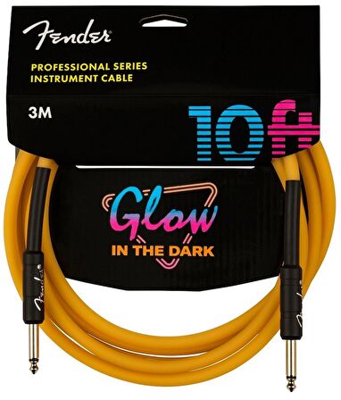 Fender Pro Glow in the Dark Cables Orange Enstrüman Kablosu (3 mt)