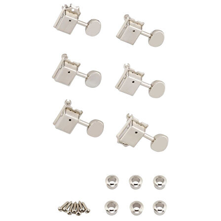 Fender Vintage-Style Strat/Tele Tuners Nikel 6 Akort Burgusu