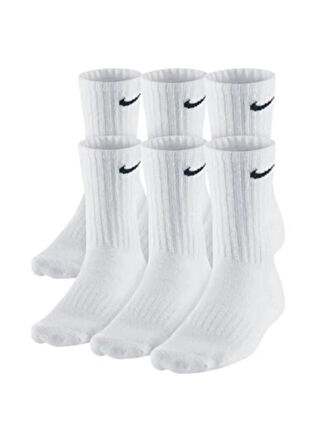 Nike Beyaz 6'lı Çorap  Seti