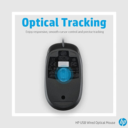 HP QY777AA fare (800 dpi, USB, 2-Button) Siyah MOUSE