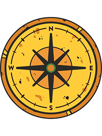 Adventure Camping Camp Pusula Sticker 14 Cm 2 Adet