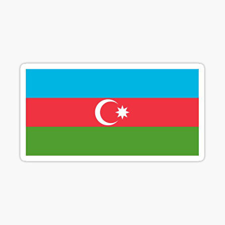 Azerbaycan Bayrağı Çıkartması Araba Oto Sticker Etiket