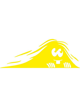 Bagajdan Bakan Gölge Göz Gözler Sticker Sarı Renk 23CM