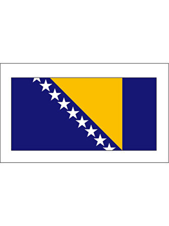 Bosna Hersek Bayrağı Sticker 20CM