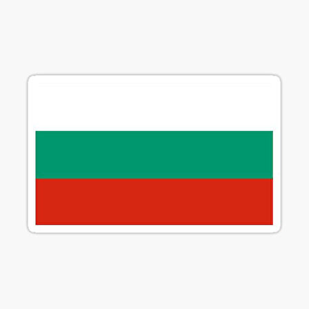 Bulgaristan - Bulgaristan Resmi Bayrağı 19CM Araba Etiket oto