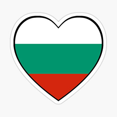 Bulgaristan Kalp Çıkartması Arama Sticker Etiket 18CM
