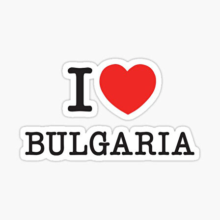 Bulgaristan Kalp Sticker Araba oto Etiket 17Cm