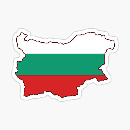 Bulgaristan ülke şekli bayrağı çıkartması Araba Oto Sticker etiket 18CM