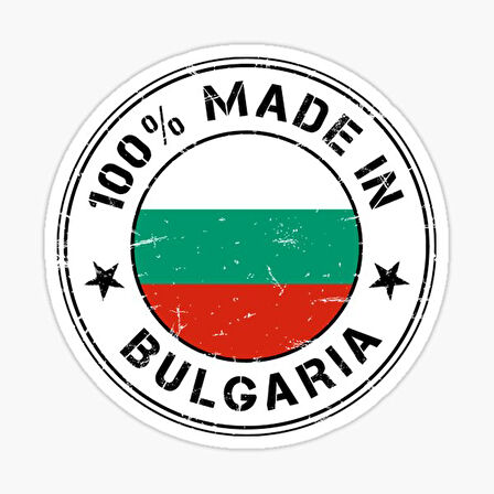 Bulgaristan'da Üretilen Bulgaristan Made in Bulgaria Araba Sticker 17CM