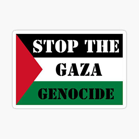 Gazze Soykırımını Durdurun Araba Sticker Etiket 18CM