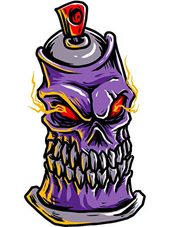 Grafiti Kurukafa Sticker 18CM