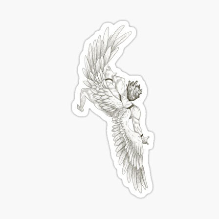 Icarus Sticker Yapıştırma Etiket 19CM