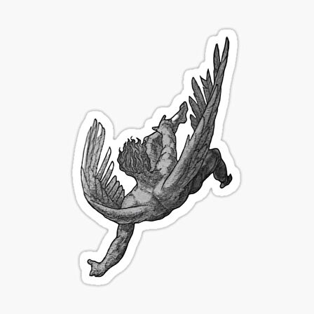 Icarus's fall Sticker Etiket Yapıştırma 19CM