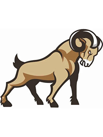 Keçi Goat Sticker Oto Leptop Sticker 20CM