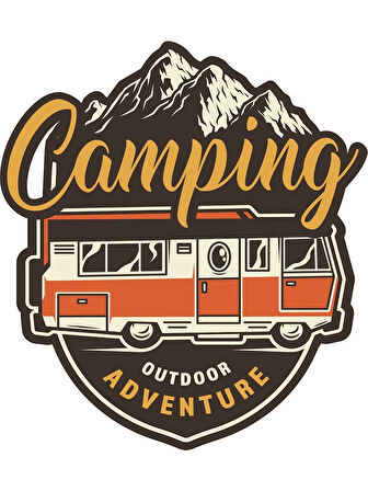 Outdoor Adventure Camping Araba Karavan Sticker 19CM